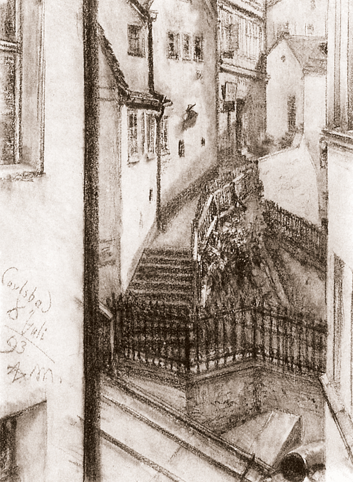  Adolpyh Von Menzel —— 有台阶的小巷